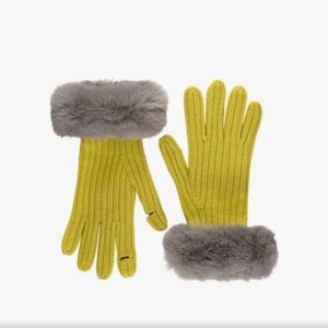 Faux Fur Cuff Texting Gloves